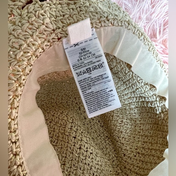 Bundle-NWT Kid pink Rash guard size L/10, and floppy straw hat with gold NWOT - Picture 10 of 10